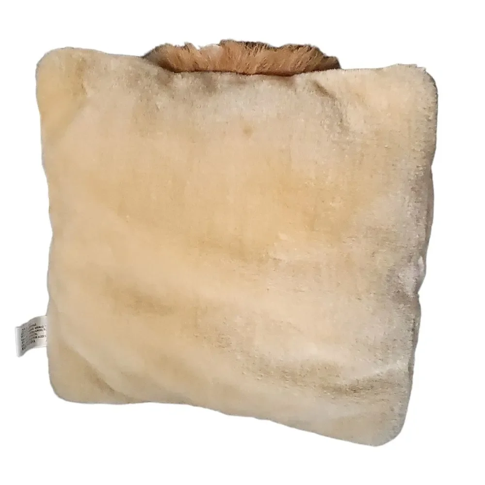 T.W.I.E. Lion Angel Toy Company Square Animal Cushion‎ Pillow 12” Plush Vintage